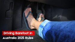 Driving Barefoot or in Sandals in 2025 – New Driving Rules for footwear flip-flops
