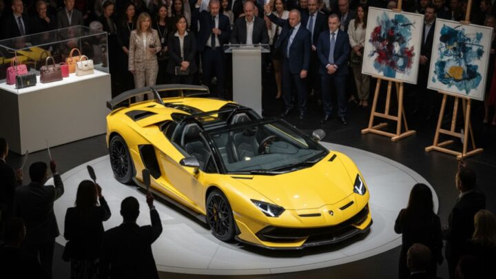 Lamborghini, Paintings and Designer Bags