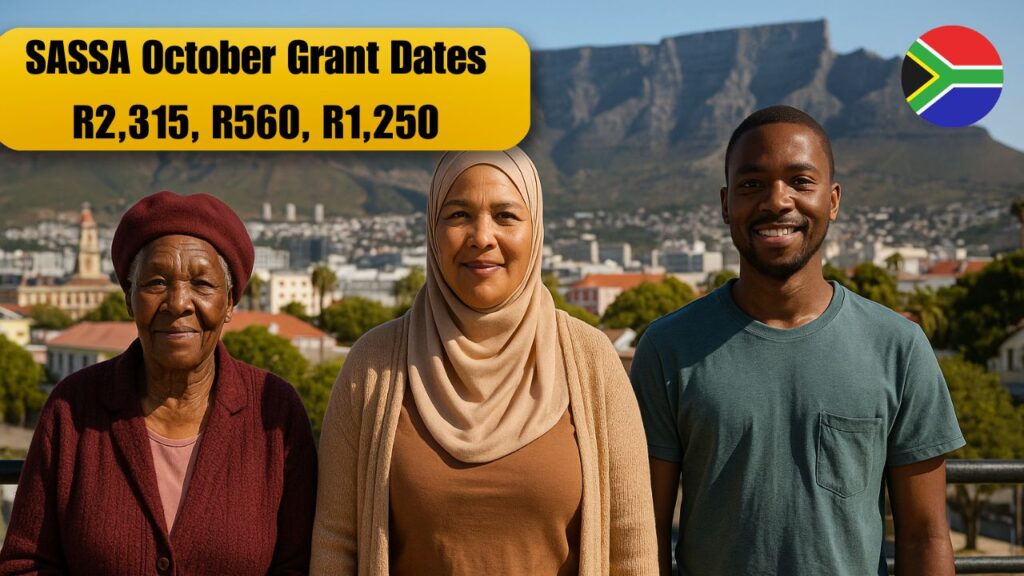 SASSA october 2025 Grant Schedule